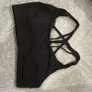Lululemon Athletica Black Strappy Sports Bra